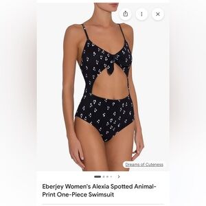 Eberjey Black and White Cutout Swimsuit